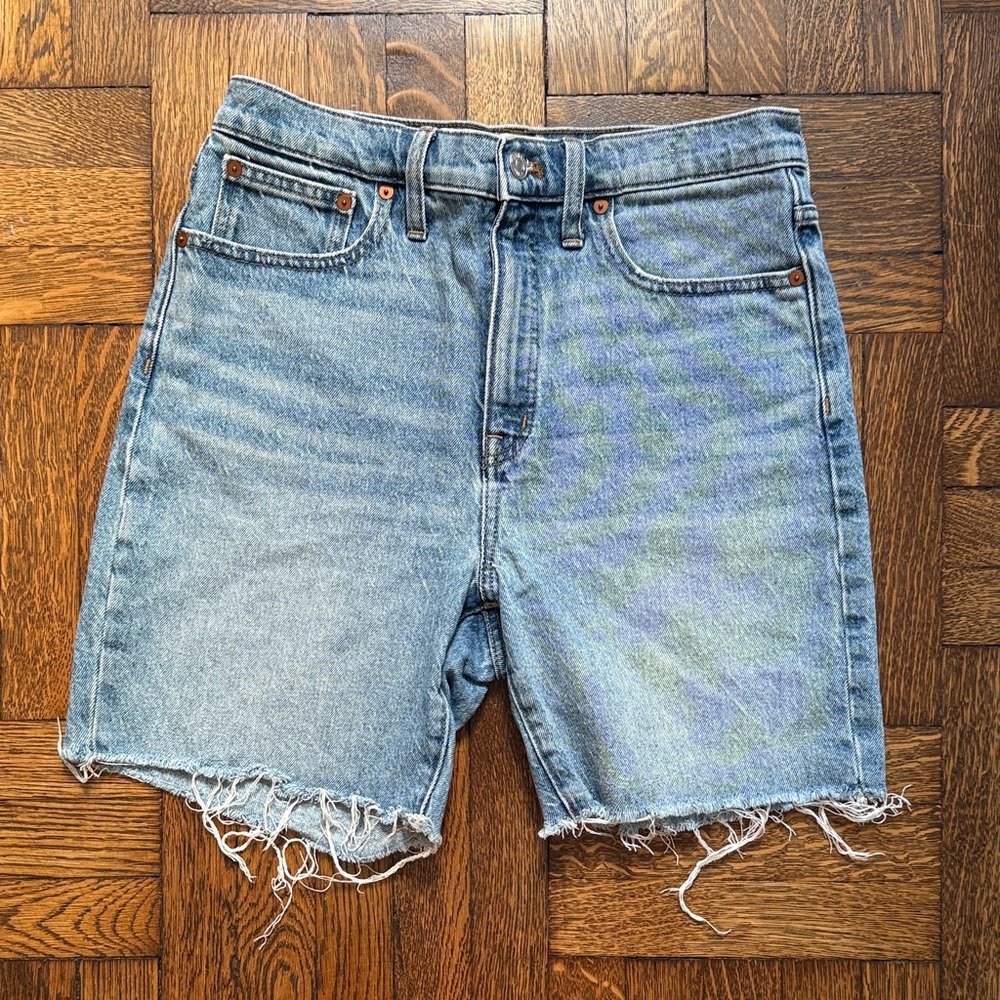 Madewell High-Rise Denim Mid-Length Shorts